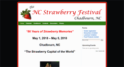 Desktop Screenshot of ncstrawberryfestival.com